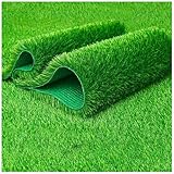Rasenteppich, Kunstrasen 25 Mm Höhe, Kunstrasenteppich, Kunstrasen Balkon Teppich Wasserfest, Outdoor Teppich,Wetterfest Rollrasen Grasmatte, Für Balkon, Terrasse, Garten(Size:100 x 700 cm,Color:grün)