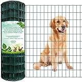 Amagabeli 1.0M X 25M Gartenzaun Zaun PVC-beschichteter Rostfrei 100 x 70mm 2.1 mm Drahtzaun Maschendraht Hundezaun Zaunelemente Grünen Drahtgitter Kaninchendraht Metall Drahtg Forstzaun