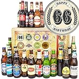 66. Geburtstagsgeschenk + 24 Biersorten aus Welt + 66ter Geburtstag Geschenke + Adventskalender 2023 Bier