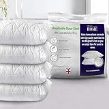 Adam Home Gesteppt Kissen 4er-Pack (80x80cm) kopfkissen in Hotelqualität, Seitenschläfer-Pillows for Sleeping, schnell zurückfedernde, staubdichte, hochwertig gefüllte Pillow