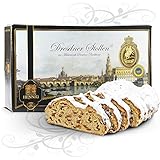 500 g handgemachter 'Original Dresdner Christstollen®' im Geschenkkarton Motiv 'Canaletto Dresden'