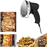 WOQLIBE Dönermesser 80W Elektrischer Döner Kebab Gewerbe Dönerschneider mit einstellbare Klinge (220V)