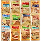 MIGASE Brotbackmischungen Set 12 verschiedene Bortbackmischungen mit je 500g. Für den Backofen oder Brotautomaten. Kinderleichte Zubereitung.