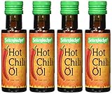 Seitenbacher Bio Würz Öl Chili I Erstpressung I Kaltpressung I Ideal zum Würzen & Nachschärfen I ( 4 x 100 ml)