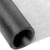 INTIRILIFE Fliegennetz aus Fiberglas Schwarz Meterware Breite 150cm Maschenweite 1,2mm - UV beständig Fliegengitter Insektenschutz Gitter Fenster für Balkontür Wohnzimmer Terrassentür, DIY-Schneiden