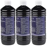 Carlo Milano Lampenöl für Öllampe: 3er-Sparpack Geruchsfreies Lampenöl für innen und außen, 3X 1L (Lampenöl Fackeln, Lampenöl für Innenbereich, Petroleumlampe)