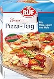 RUF veganer Pizza-Teig, Grundmischung für einen Hefe-Teig, Mischung für eine Pizza-Sauce enthalten, für den Pizzastein geeignet, 10er Pack, 10 x 315g