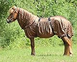 Ekzemdecke Pferd Icelandic | Geeignet für Islandpferde | Schützt vor Insekten | Extra großer Schweiflatz | Gummizug an Hals, Bauchlappen und Beinen | Pflegeleicht (125 cm)