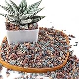 1,1 kg Mix Gartenbau Lavastein Kieselsteine Bimsstein Blumenerde Zusatz Sukkulenten Kaktus Bonsai Gritty Rock Dekorative Kies Pflanze Drainage Vulkangestein für Aquarium Feengarten Top Dressing