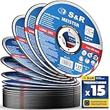 S&R Profi-Trennscheibe 125mm – Dünne 1mm Flexscheibe für Winkelschleifer, Metall-Trenner und -Schneider mit Aluminiumoxid, Glasfaserarmierung und Harzbindung – Ideal für Karosserie- und Behälterbau