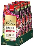 Jacobs Origins Laos & India Kaffeebohnen 4 x 1kg – Vollmundige Espresso Bohnen mit würziger Note, Arabica & Robusta Bohnen, Intensität 9/10