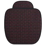 DEARBAG Universal Sitzauflagen Vordersitze, 52x51cm Auto Sitzauflagen, Anti Rutsch Autositz Auflage, Weich und Atmungsaktiv Autositzschoner Vordersitz, Sitzkissen für Autositz, SUV (Schwarz-Rote)