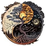 Holzpuzzle Erwachsene, Baum des Lebens Holzpuzzles 200 Teile, Einzigartiges Tierform Holz Puzzle, Kreatives Weihnachten Geschenke für Teenager und Erwachsene Diamant-Malset