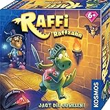 KOSMOS 681036 Raffi Raffzahn - Jagt die Juwelen, spannendes Kinderspiel mit magnetischer Drachen-Figur, Brettspiel für 2-4 Kinder ab 6 Jahren oder für die ganze Familie