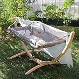 FAFOUR Baby Hammock, Babyhangematte Krippe, Hangematte Für Neugeborene, Neugeboronen Bett, Baby Cradle, Vintage Babyhangematte, Kinderbett, Stubenwagen Für Das Kinderzimmer (Grau)