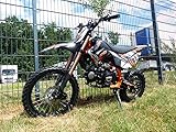 RV-Parts 125ccm Dirtbike Cross Bike Pocketbike KXD 609 4 Takt 4 Gang Manuel 17/14' Orange