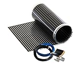 Calorique Infrarot Heizfolie Elektrische Fußbodenheizung 50 cm Set 220 W/m² 1,0 m² - effiziente und kostengünstige Heizung für Neubau oder Altbau-Sanierung [Energieklasse A+++]