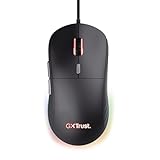 Trust Gaming GXT 925 Redex II Leichte Gaming Maus 82 g, Kailh-Schalter, 200-10000 DPI, RGB-Maus, Gaming Mouse 6 Programmierbare Tasten, USB PC Maus für Laptop, Computer, Windows – Schwarz