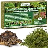 ZeeDix 220g Moos für Terrarium & Pflanzen, Reptilien Moos Terrarien Moosstreu für Leopardgeckos/Echsen/Schlangen/Schildkröten/Frösche, Sicher mit Atmungsaktivität