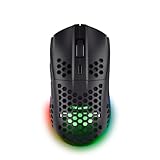 Trust Gaming GXT 929 Helox Kabellose Gaming Maus, Ultraleichte Maus 75g, 80h Dauerbetrieb, 2,4-GHz-Mikro-USB-Empfänger, Einstellbare DPI (800-4800), 6 Programmierbare Tasten, Gaming PC MMO - Schwarz