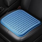 LOPAMCGH Auto Sitzkissen für Tesla Model 3 2019 2020 2021, Sommer Auto Sitzauflagen, Atmungsaktiv und Kühl Autokisse Sitzschutz, Autositzauflage Eisseide Unterlage, Seat Zubehör,B Blue