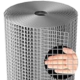 Amagabeli 1.0m X 20m Hasendraht 100cm Hasengitter Volierendraht 12x12mm Maulwurfgitter Wühlmausgitter Für Hochbeet Zaun Hühnerdraht Maschendrahtzaun Kaninchendraht Verzinkt Drahtgitter