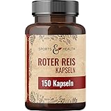Roter Reis Kapseln – 150 reine Kapseln - 2,95 mg Monacolin-K –Roter Reis pro Kapsel – Vegan – Allergenfrei – Red Rice