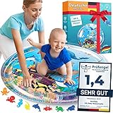NouBaby® Wassermatte-Baby BPA-frei XXL I Einzigartiges Baby-Spielzeug ab 3, 6 und 9 Monate als Wasser-Spielmatte oder Baby-Wassermatte inkl. Flicken