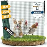 NATURIZ® Weidezaun in 15m / 20m / 25m x 90cm Komplettset - mobiler Hundezaun & Hühnerzaun extrem stabil, ohne Strom, Grün (25m)