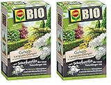 COMPO BIO Gehölz-Langzeit-Dünger mit Schafwolle für Koniferen, Hecken, Sträucher & Bäume, 5 Monate Langzeitwirkung, 2 kg, Braun (Packung mit 2)