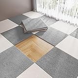 Teppichfliese selbstklebend, Teppichfliesen für Zuhause, 14 Stück, 30,5 x 30,5 cm, schalldicht, selbstklebend, zum Abziehen und Aufkleben, rutschfest, waschbar, Dicke 0,2