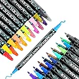 NERTOEE Paint Markers Dual Tip Pens Premium Acrylic Paint Marker for Wood, Canvas, Stone, Rock Painting