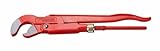 Rothenberger Industrial Eckrohrzange 45° | Ø 1' / 33 mm, Länge: 320 mm / 12' | Chrom-Vanadium-Stahl | S-förmiges Maul 070656E