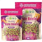 ZenGreens® - Bio Rote Beete Samen - Wähle zwischen 200g und 500g - Rote Beete mit Keimrate von über 97% - Rotebeete Keimsprossen - Saatgut zum Sprossen ziehen - wiederverschließbare Verpackung