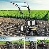 BRAST® Motorhacke Gartenfräse Benzin | 1,9kW(2,6PS)-5,15kW(7PS) | 25-85cm Arbeitsbreite | 6 Modelle | Stahlrahmen Transportrad & kabellos | für kleine bis sehr große Grundstücke | BRB-AF-2500