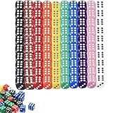 PHISGNIO 100 Stück Würfel Sechsseitiger Würfel Set Spielwürfel Bunt Farben Würfel Set 12mm Würfel für Würfelspiele Tischspiele Dice