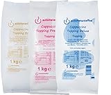 Automatenfähiges Milchpulver Topping Testpaket | Cappuccino Topping mit 52% Milchanteil | 70% Milchanteil | 99% Milchanteil | 3 x 1000g