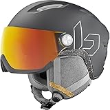 Bollé - V-Atlas, Black Matte, Photochromic Fire Red, Medium, Snow Helmets, Unisex, Adult