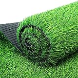ybaymy Kunstrasen Outdoor Rasenteppich Meterware Grasteppich Rollrasen 100 x 1000 cm Kunststoffrasen Garten Rasen Teppichboden Balkon Kunst Rasen