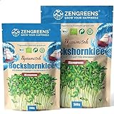 ZenGreens® - Bio Bockshornklee Samen - Wähle zwischen 200g und 500g - Bockshornkleesamen mit Keimrate von über 97% - Keimsprossen - Bockschorn Klee Samen - wiederverschließbare Verpackung