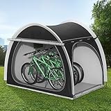 Fahrradschuppen für 3-4 Fahrräder, Wasserdichtes Gerätezelt für Fahrräder, Tragbare Fahrradschuppen mit 210D Oxford-Gewebe, 210X150X165 CM