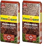 Floragard Pinienrinde 2-8 mm 20 Liter Mulch, Erdfarben (Packung mit 2)