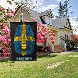 Löwe Schweden Flagge doppelseitig 28 x 40 Zoll Hof Outdoor Dekoration