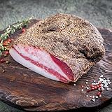 WURSTBARON® Guanciale Fettbacke getrocknet mit Pfeffer, Speck aus Italien, ca. 0,5 kg