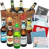 BIERE DER Welt Geschenk Box Männer + inkl Bierbuch + inkl Geschenkkarten + Bier Geschenke + Geburtstags Geschenke