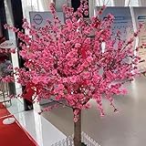 Sohodoo Verschlüsselter Simulations-Pfirsichblütenbaum, künstlicher Baum, großflächige Anzeige, Neujahrswunsch-Kirschblütenbaum-Erweiterung(1mx0.9m)