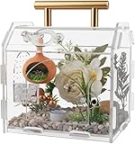 YUEHUA Acryl-Terrarium Klar DIY Terrarium Box mit Fronttür - Hausform Lebensraum Acryl Gehege für Insekten, Spinnen, Schnecken - 15 x 12 x 14 cm