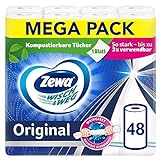 Zewa Wisch und Weg Original Küchenrolle, Mega Pack, 12 Packungen (48 Rollen x 45 Blatt)