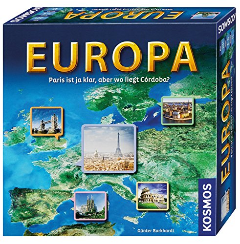 Kosmos 692636 Europa, Geografie-Spiel, Familienspiel für 2 - 6 Spieler, ab 10 Jahre