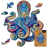 UNIDRAGON Holzpuzzle - Magnetic Octopus, 700 Stück, Royal Größe 18.5'x20.5', schöne Geschenkverpackung, einzigartige Form, Erwachsene und Kinder